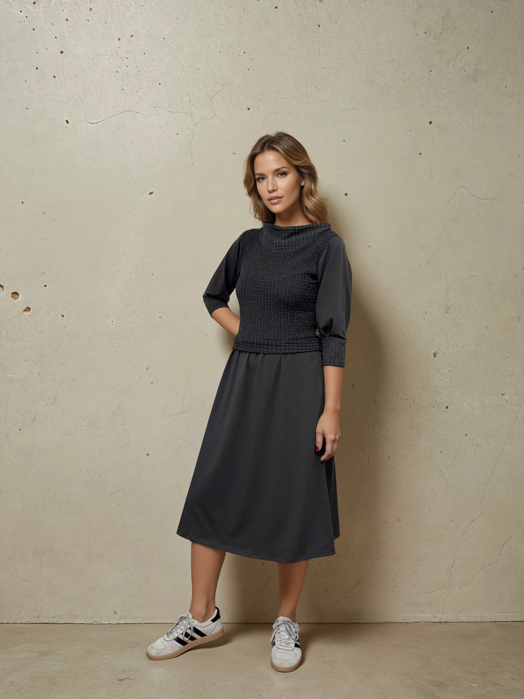 Pamučna polurol haljina