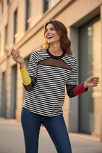 Učitaj fotografiju u galeriju , Prugasta majica dugih rukava
