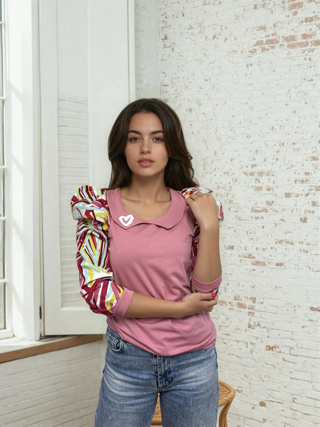 Majica sa puf rukavima