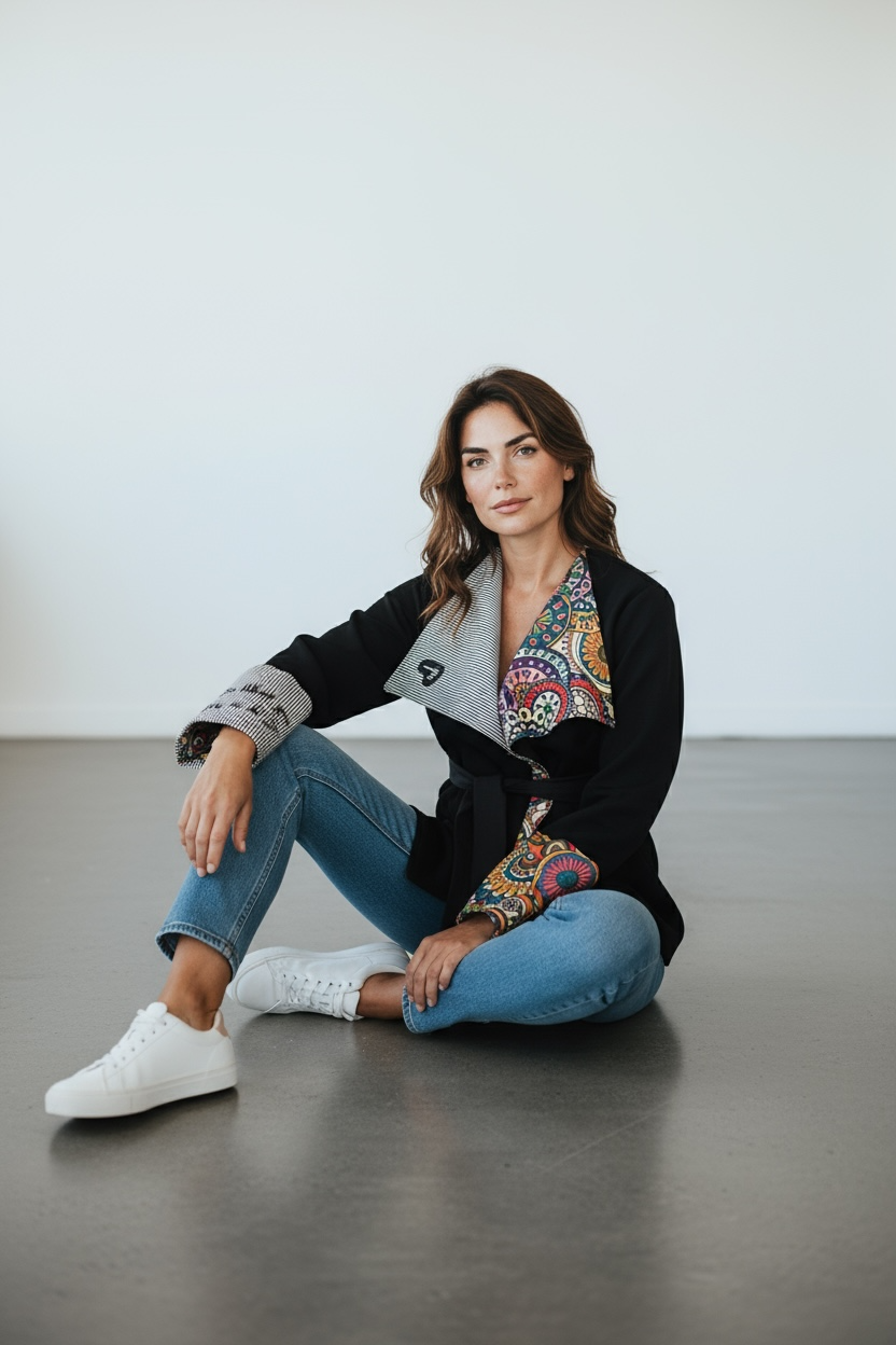 Kardigan koji se vezuje kaišem