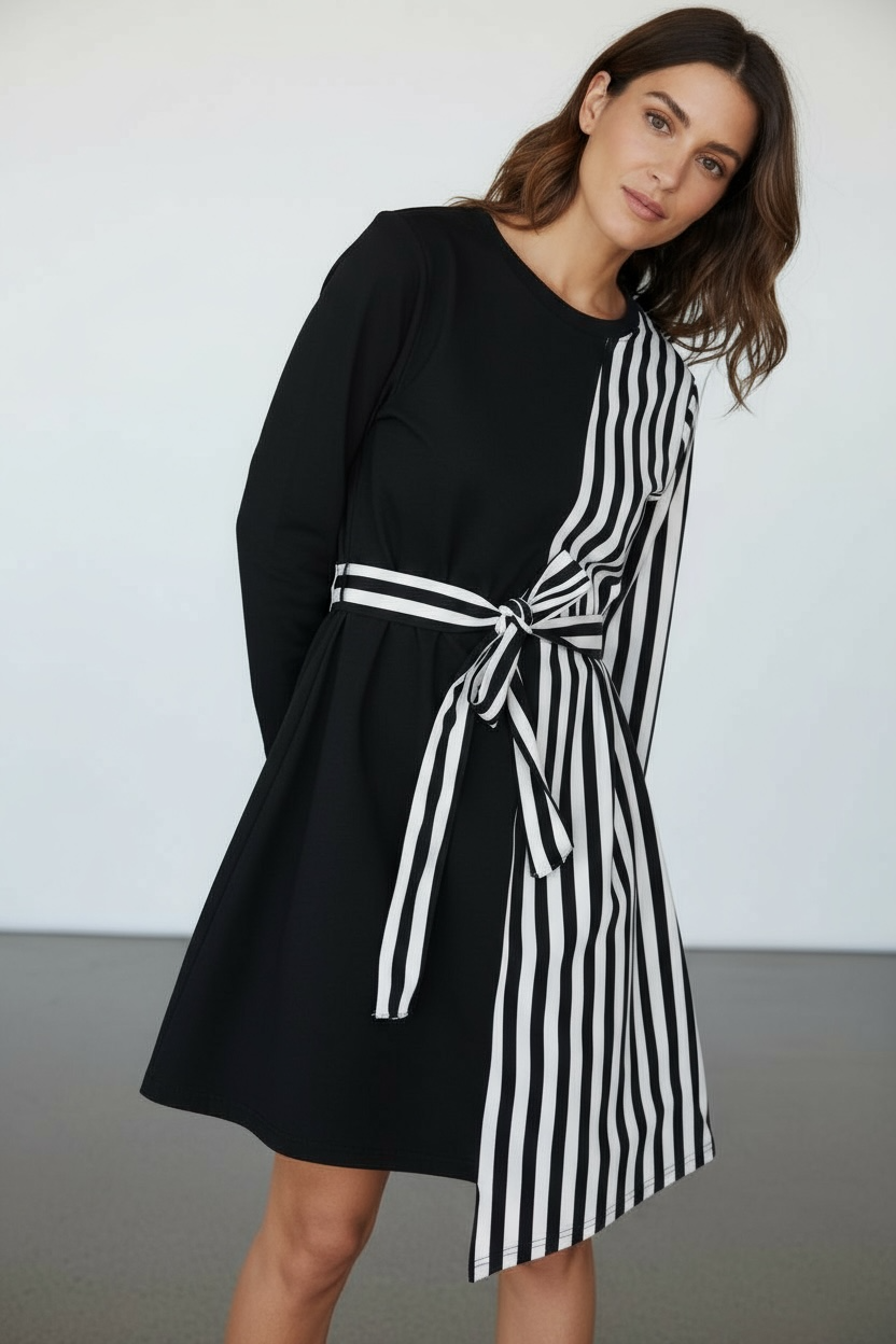 Haljina u A koja se vezuje kaišem