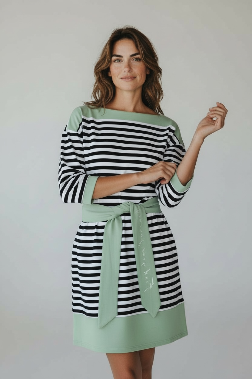 Haljina sa gumom u struku i kaišem