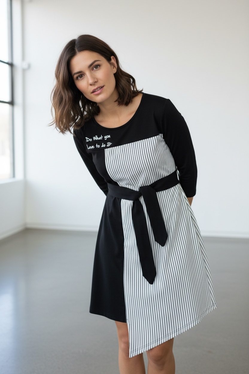 Asimetrična pamučna haljina